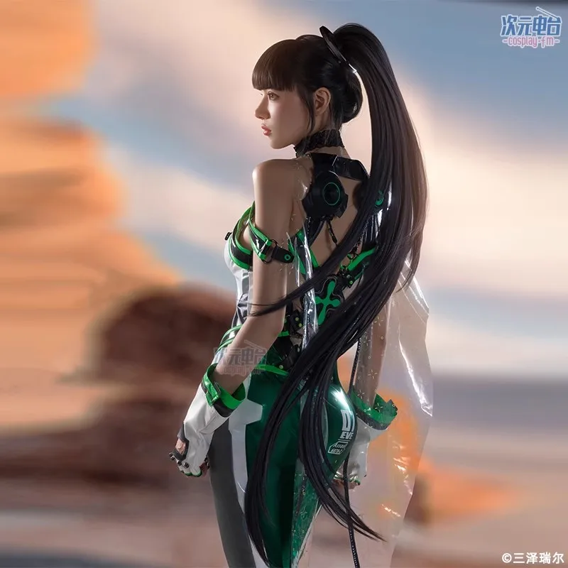 حواء تأثيري حلي لعبة Stellar بليد لعب الأدوار المرأة بذلة كيب تمويه حفلة الهالوين مثير جديد بذلة جلدية البدلة