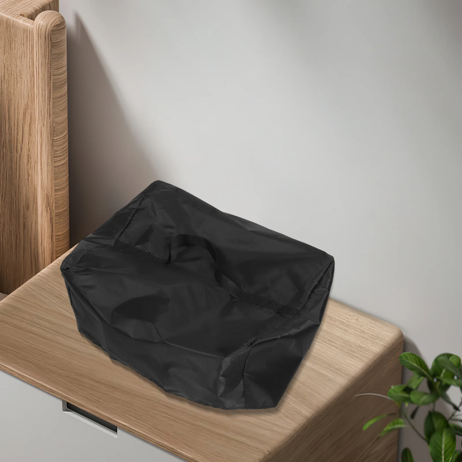 

Turntable Dust Cover Oxford Fabric Vintage Record Player Protector with Handle Open Bottom Design for Music Enthusiast