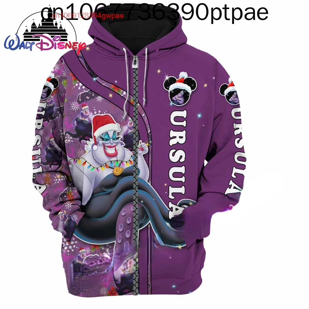 Ursula (The Little Mermaid) Disney 3D Print Dopey High-quality Flannelet thickening Zipper/ Hoodies Men Women Pullover