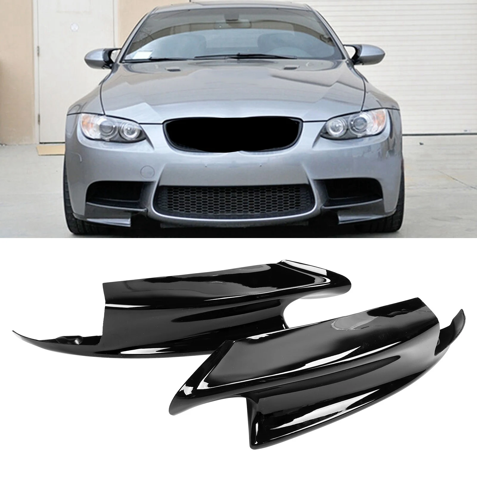 

Front Bumper Diffuser Pair Front Bumper Spoiler Lip Deflector Splitter Fit for E90 E92 E93 M3 2007‑2012 Front Bumper Deflector