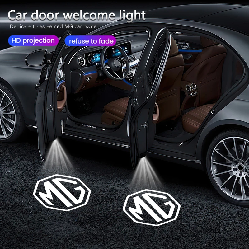 باب السيارة ترحيب ضوء سيارة مفتوحة الباب مصباح إسقاط ل MG 4 5 6 7 Cyberster ES5 ONE MG5 Scorpio ZS HS MARVEL-R Hector MG3 EZS #3