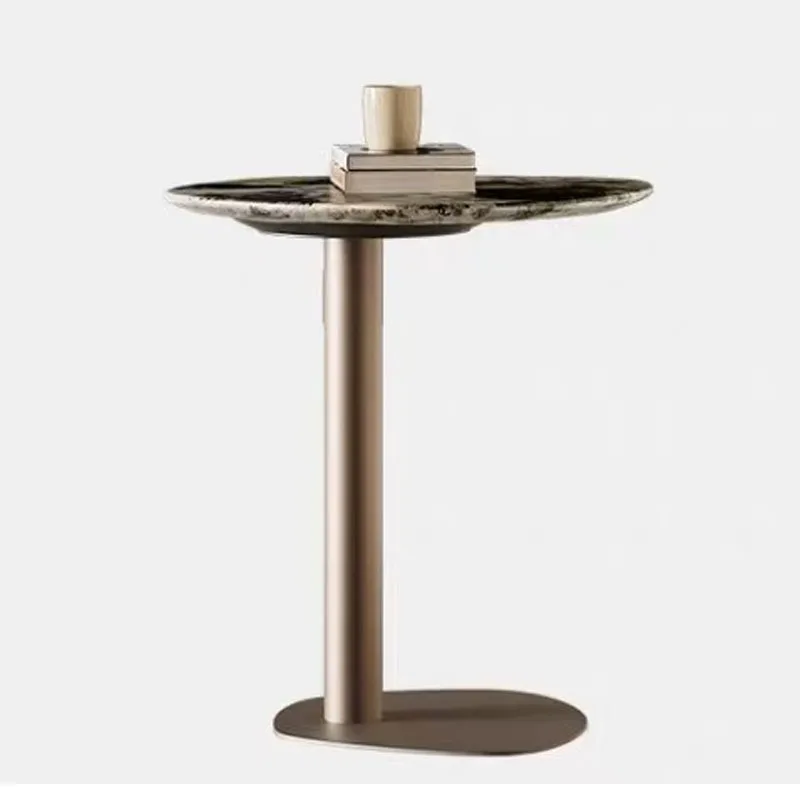 a few small apartments, designer marble corners, a few high-end living room, small round table, wabi sandy wind