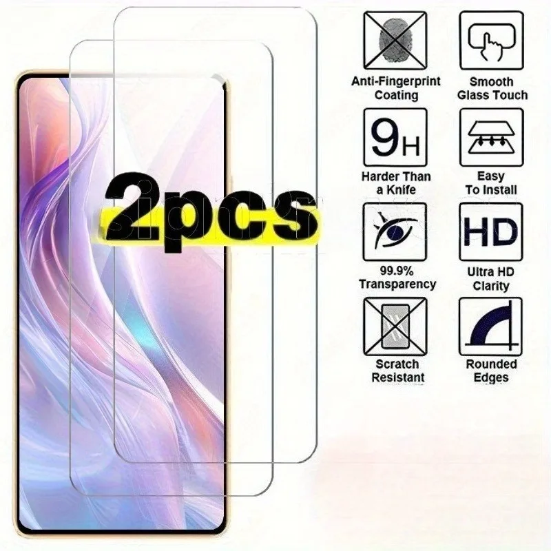 

2Pcs Full Coverage Tempered Glass Film Screen Protector For Xiaomi Redmi Note 14 13 12 11 Pro 4G 5G Redmi 15C 14C 13C 12C Glass