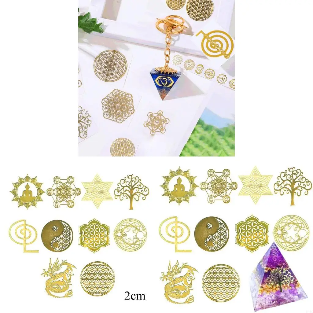 195C Copper Orgonite Sticker Resin Copper Sticker Art Supplies DIY Epoxy Crafts