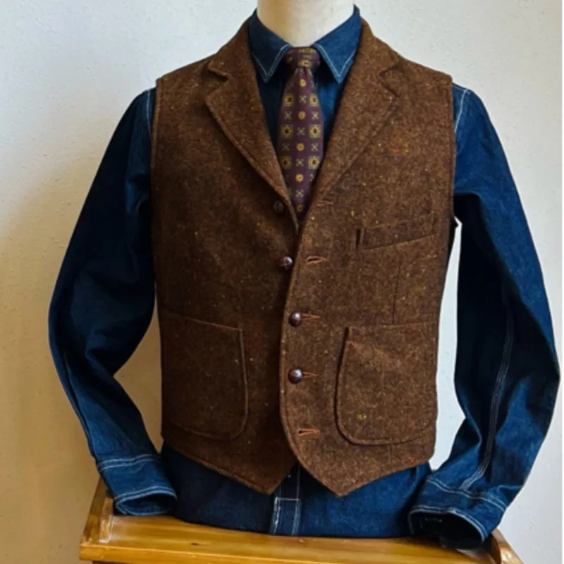 

Amekaji Style Casual American Retro Classic Frock Vest