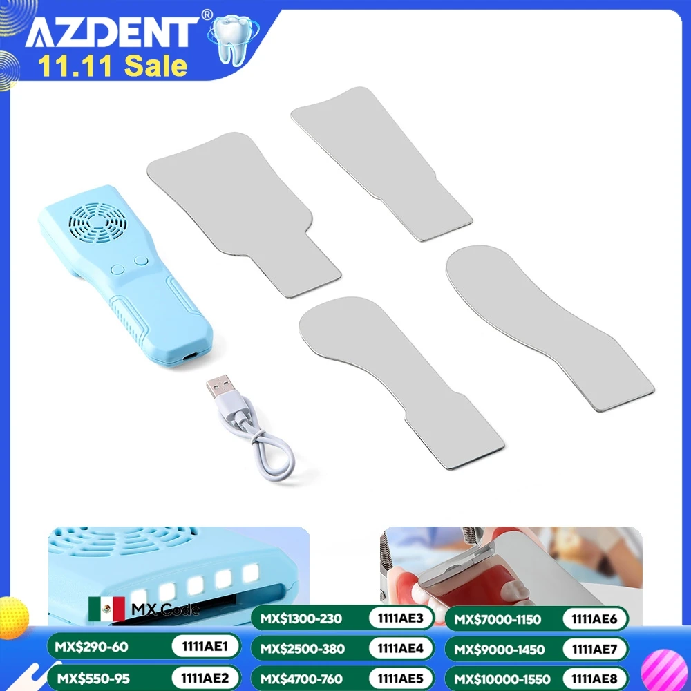 

AZDENT Dental Anti-Fog Mirrors Set for Teeth Check Stainless Steel Professional Dental Examination Mirror Kit With 4pcs Mirrors