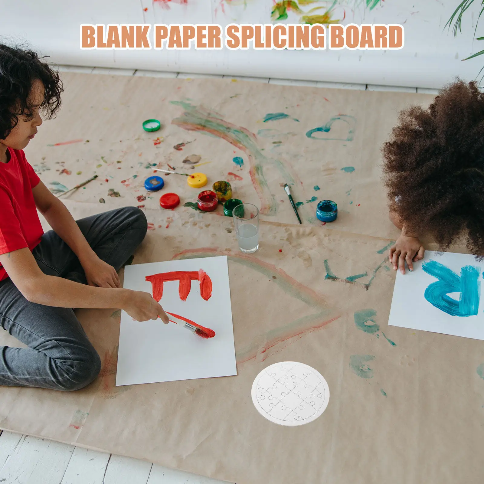 

4 Sheets Blank Puzzle Pieces for Drawing DIY Crafts Blank Jigsaw Puzzle Blanks Artistic Coloring Activity Educational Craft