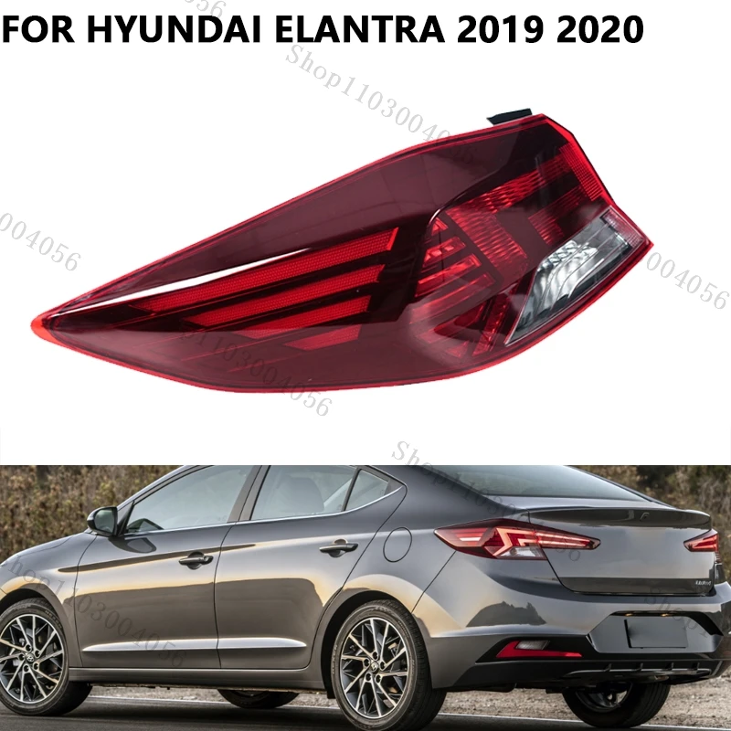 

Для Hyundai Elantra 2019 2020 автомобильный задний фонарь, стоп-сигнал, предупреждающая фара, аксессуары для заднего фонаря