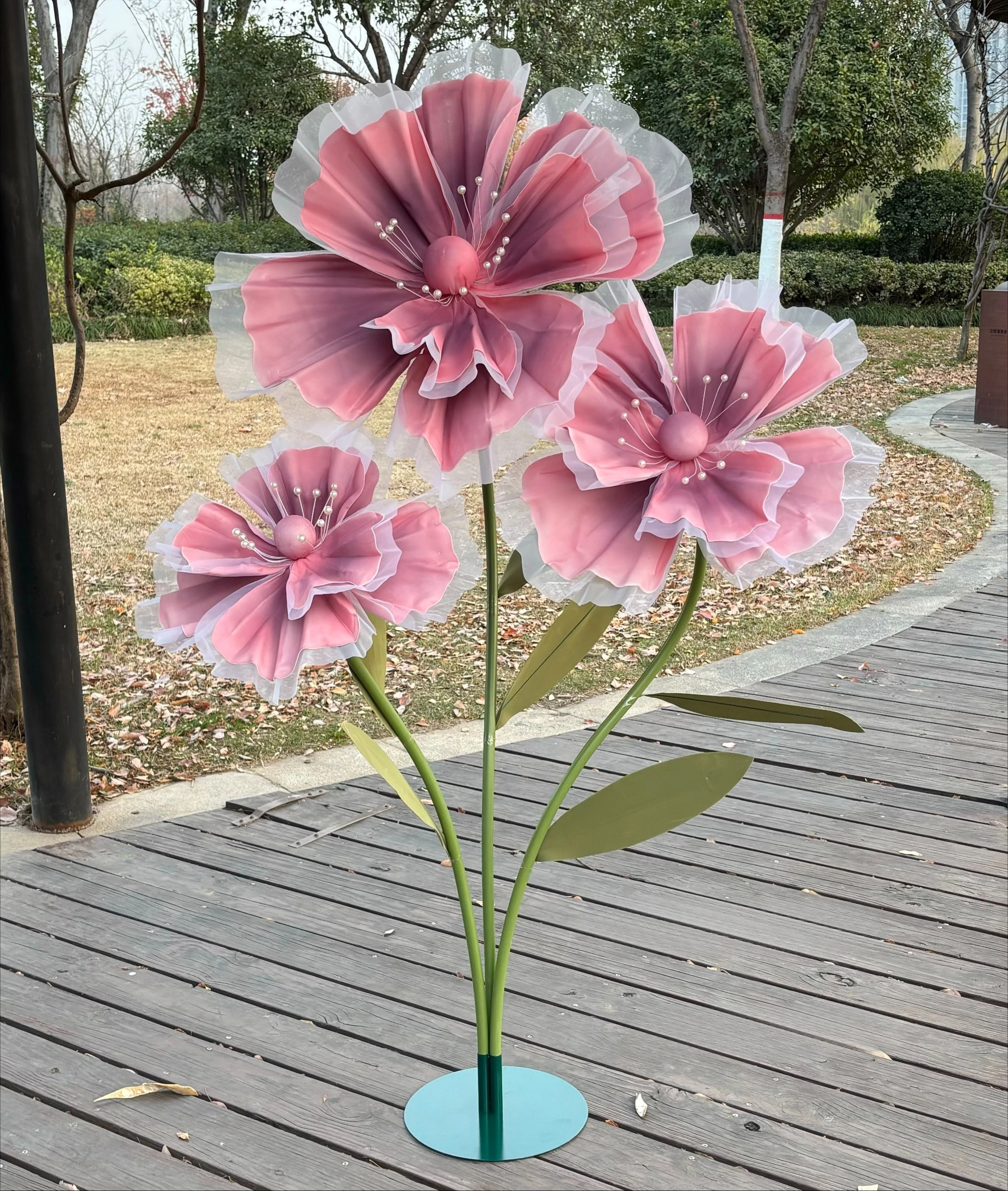 

3D Large Silk Artificial Mesh Flowers Fake Flower Wedding Decor Props Party Home Decoration Road Lead Window Display Home Decor
