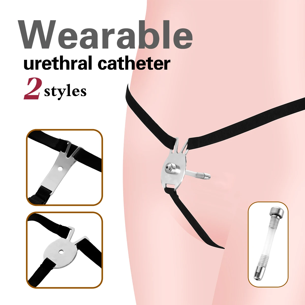 Men's Wearable Urethral Catheter Portable Urethral Dilator Horse Eye Stick Dick Stimulation Prostate Massage Adult Sex Toys