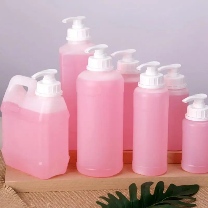 New Laundry Detergent Bottle 250mL-2L  Water Hand Washing Hydraulic Pump Dispenser Empty Plastic HDPE Lotion Container view 2