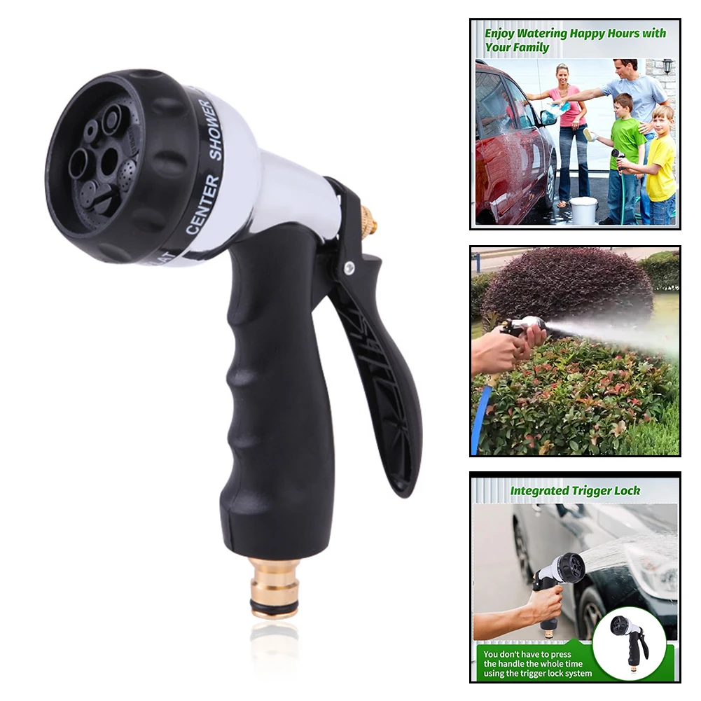 Efficient Water Usage Garden Hose Nozzle Adjustable Watering Patterns Ergonomic Grip Labor-Saving Design Premium Material