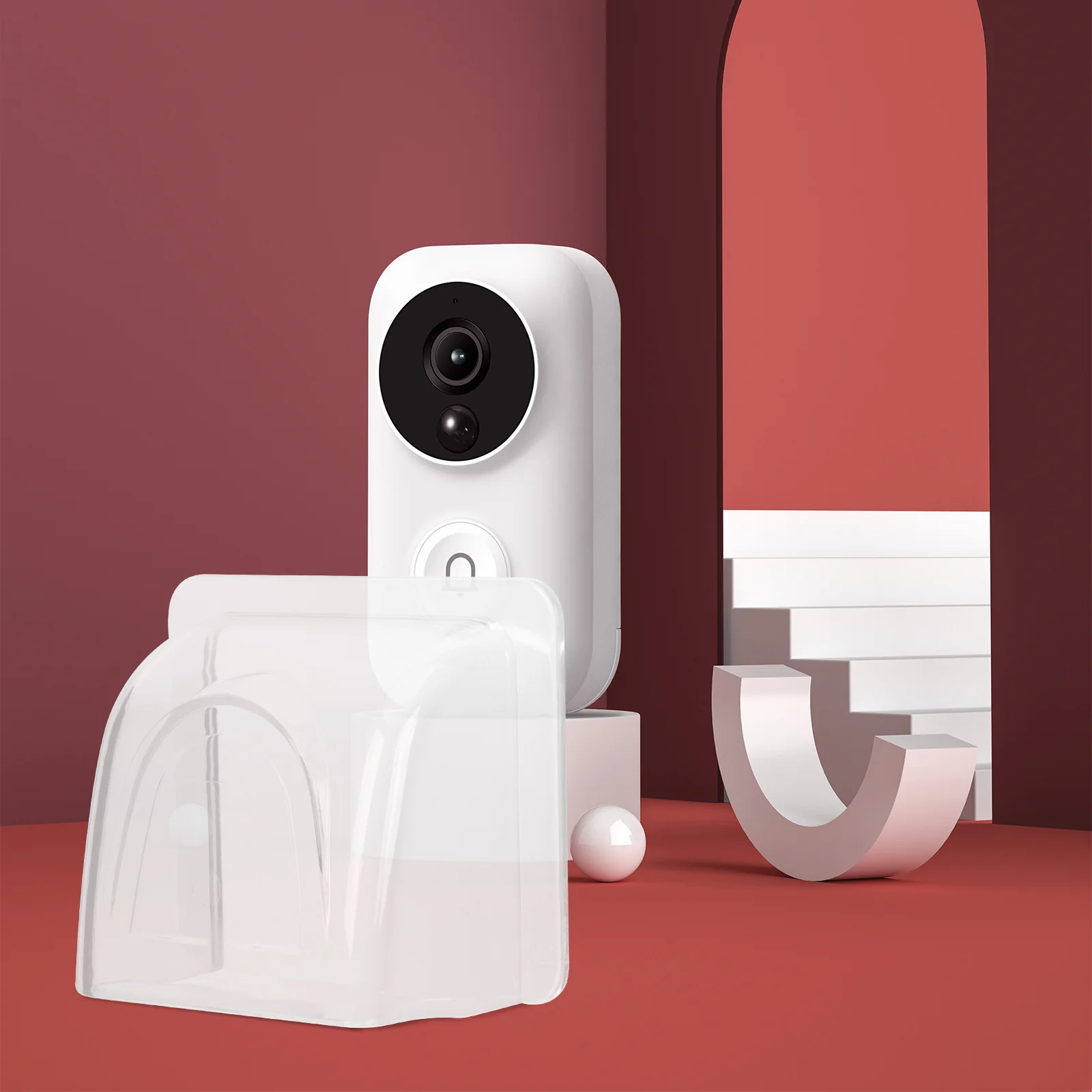 Rainproof Transparent Doorbell Cover Easy Installation Extend Service Life Access Control Doorbell Cover Protector