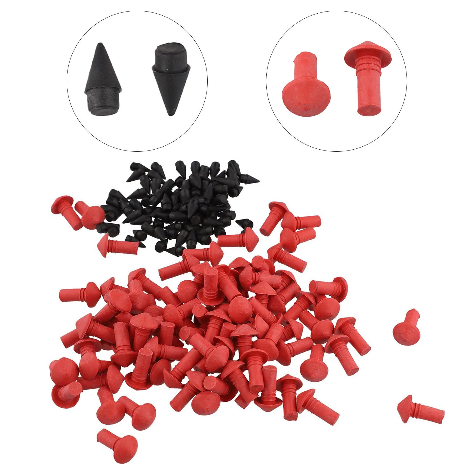 180PCS Car Mushroom Shaped Car Tire Repair Insert Plugs Kit Red Black 90pcs Red 90pcs Black Tire Repair Insert Plugs For Tyre