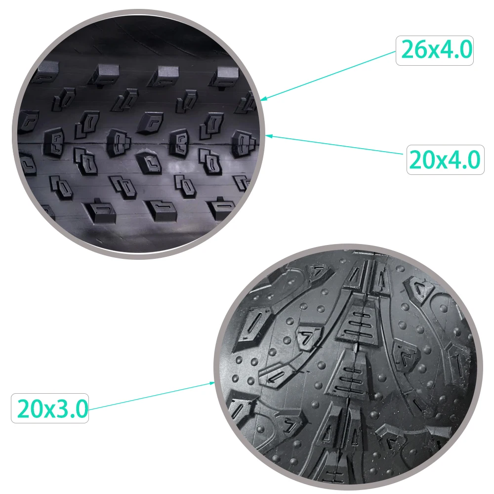 ZTTO Snow Fat Bike Tires Durable Foldable 60TPI Puncture Resistant Tire 20x3.0 20x4.0 26x4.0 Mobilebike Schrader A/V Inner Tubes