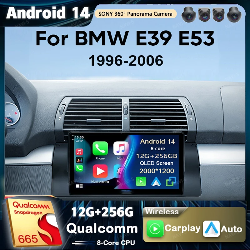 

Мультимедийный плеер для BMW, стерео-система на Android 14, с GPS, Wi-Fi, для BMW 57 Series, X5, E53, E38, E39, M5