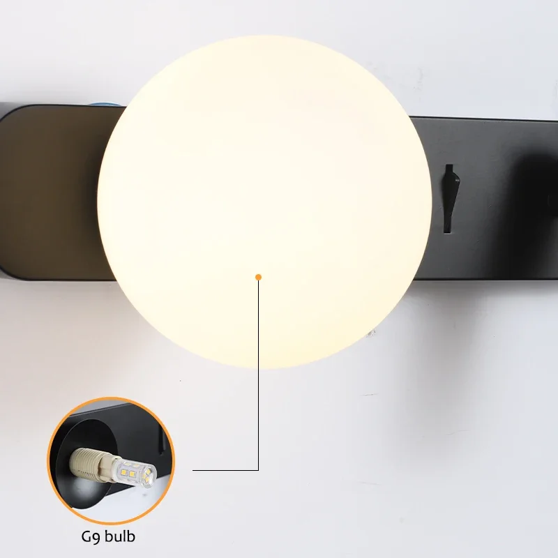 Modern Led Wall Lamp Bedroom Bedside Wall Light Rotatable light head Home Hotel Bedroom Bedside Living Room Reading Wall Lamp