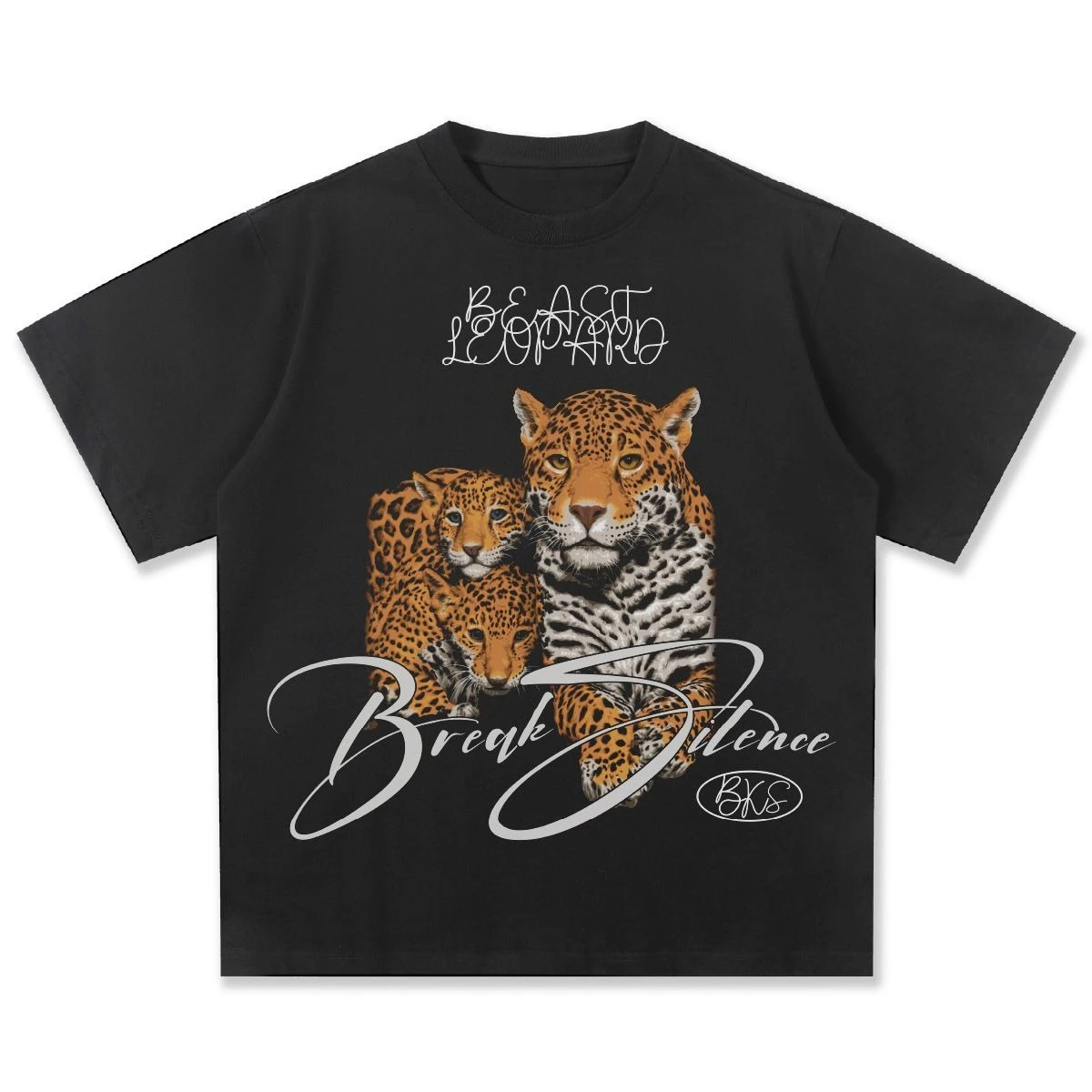 

Летняя хлопковая американская уличная модная брендовая мужская свободная повседневная футболка с круглым вырезом и леопардовым принтом, топ, тренд