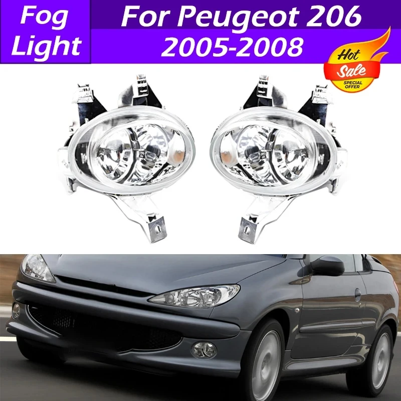 

Car Front Bumper Fog Lamp Front Fog Light Foglight Light Driving Lamp Fog Light Assembly For Peugeot 206 2005 2006 2007 2008