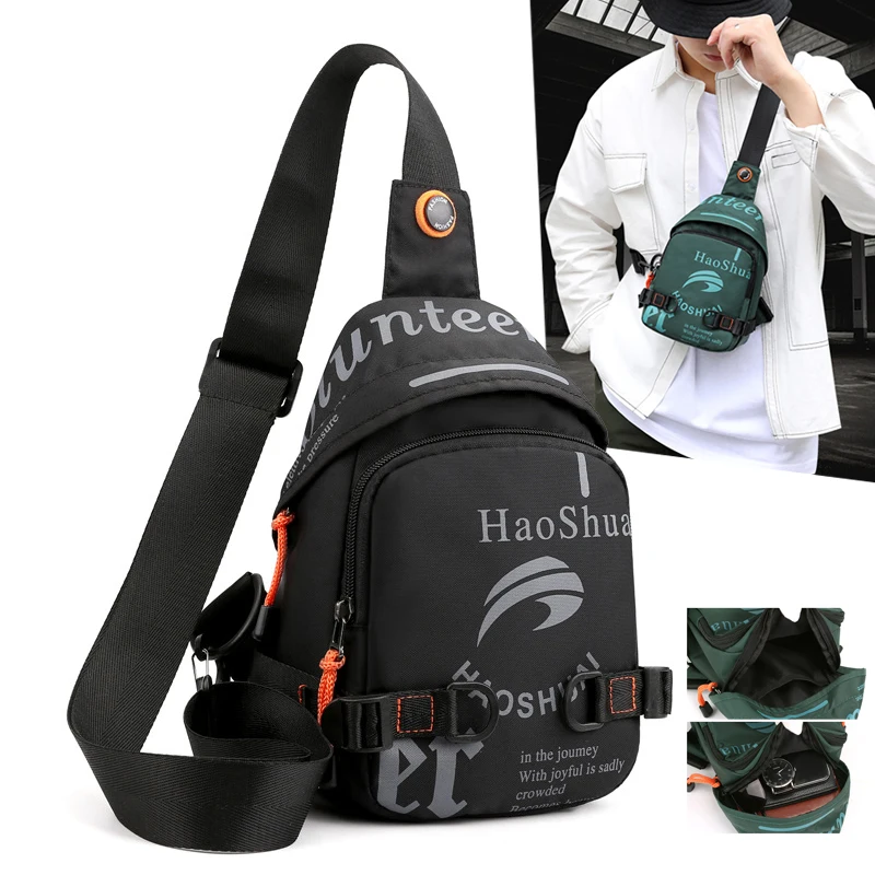 

Men Sling Backpack Cross Body Bags Travel Hiking Sports Male Fashion Nylon Knapsack Messenger One Shoulder Chest Pack Bag