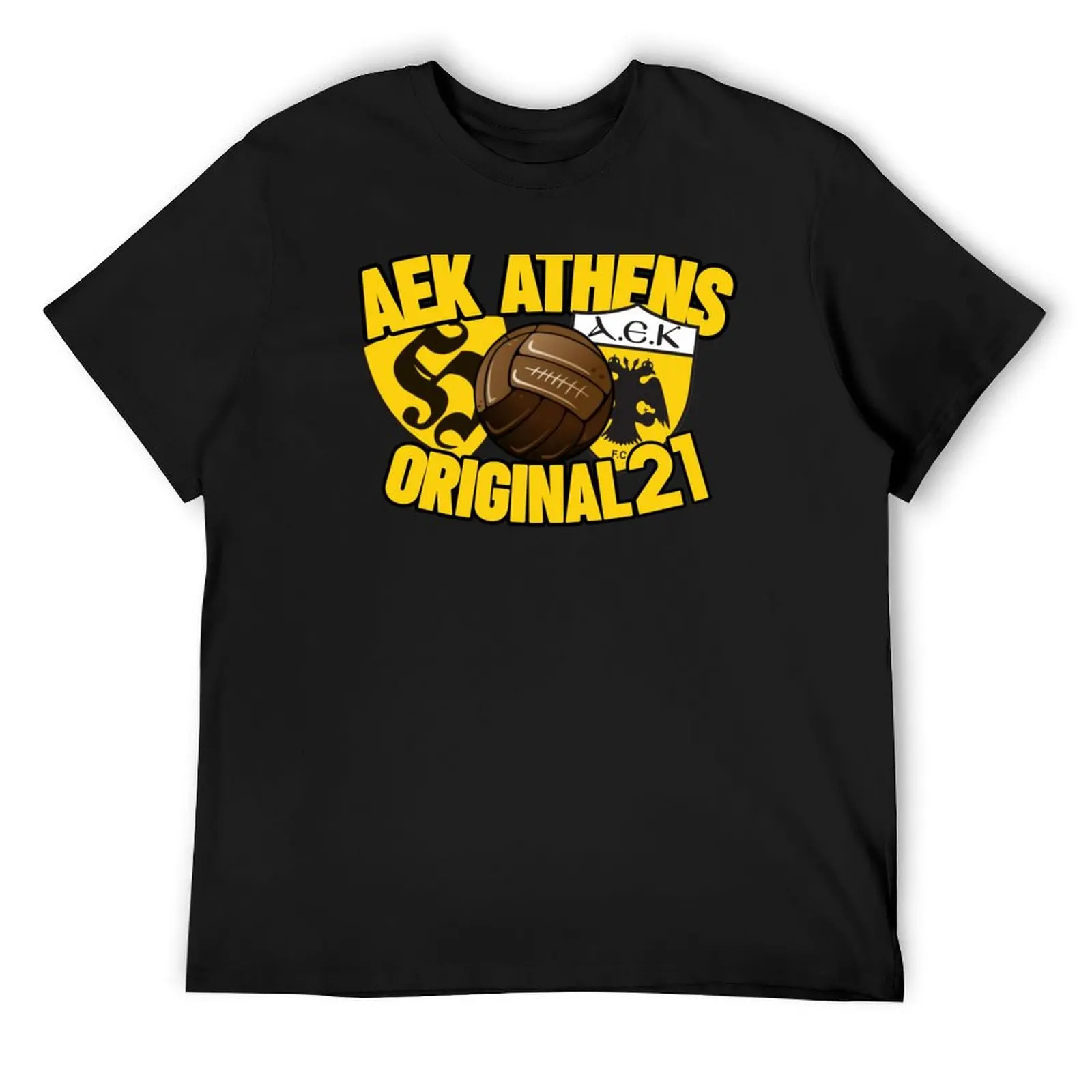 

Футболка AEK ATHENS - ORIGINAL 21, однотонные черные дешевые футболки для мужчин в тяжелом весе