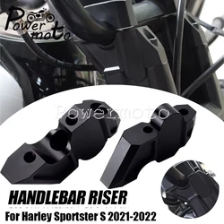 For Harley Sportster S 1250 RH1250S 2021 2022 1Pair CNC Aluminum Motorcycle Handlebar Clamp Mount Bar Rise Handle Bars Risers