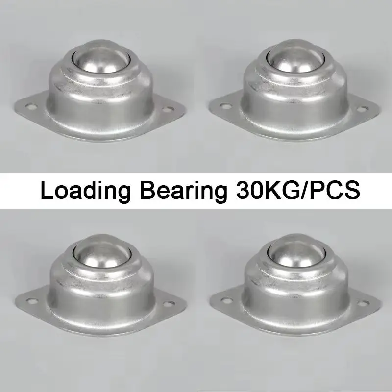 10PCS 304 Stainless Steel Precision Conveying Transfer Unit Ball Bearing Conveyor Rollers Universal Bull Eye Wheel Load 30KG/PCS