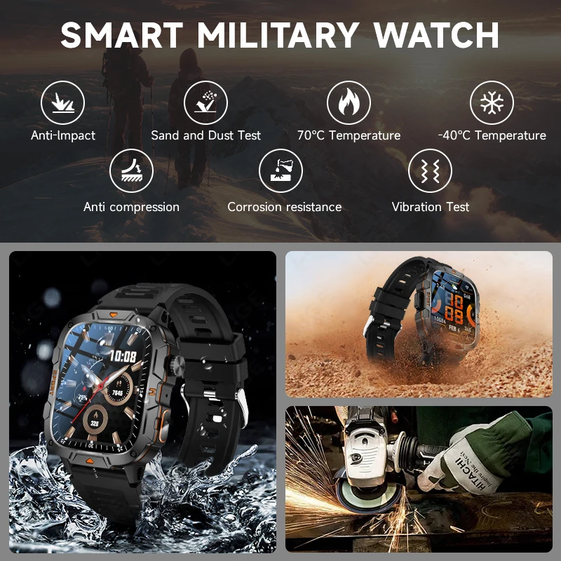 LIGE New Outdoor Sport Smart Watch Men LED Flashlight Waterproof Health Watch For Xiaomi Huawei Bluetooth Call Smartwatch Women