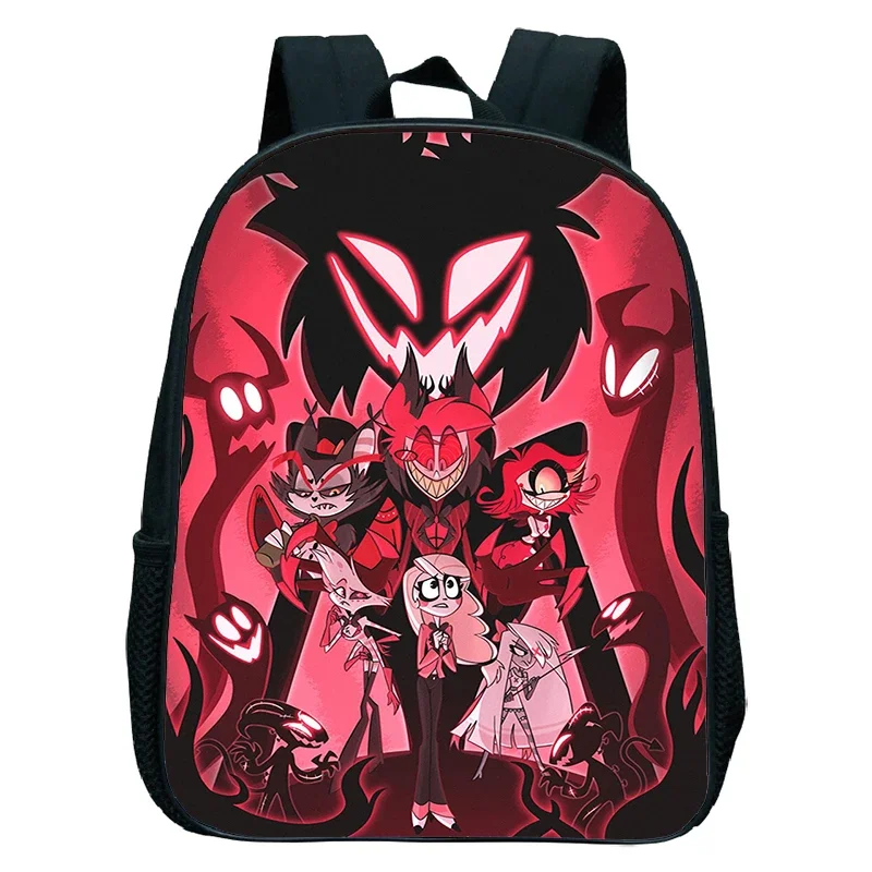 Hot Anime Hazbin Backpacks Kindergarten Bags Waterproof Girls Boys Anime Hotel Schoolbag Kids Backpack Small Bookbag Mochlia