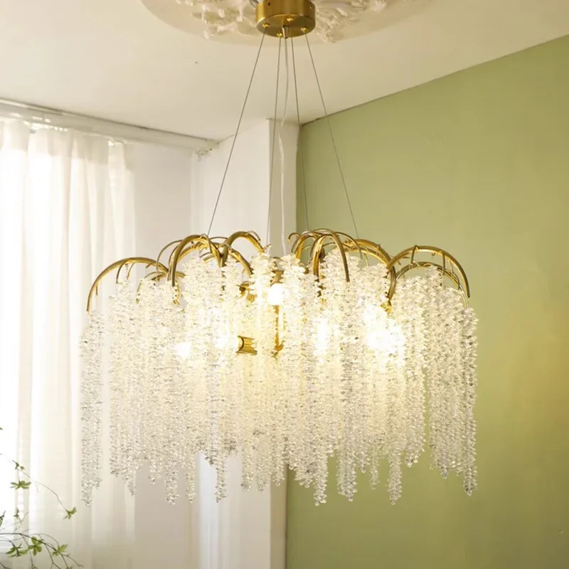 French living room chandelier crystal lamp main light luxury high-end dining room lamp bedroom
