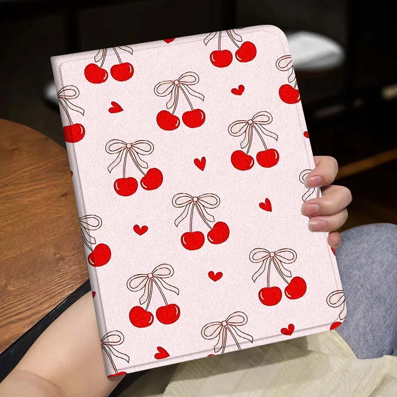Cartoon Cherry Bow Heart Cover For Lenovo Xiaoxin Tab Pad K10 K11 Y700 P11 3rd GT Pro Plus Gen Tablet Case Gift