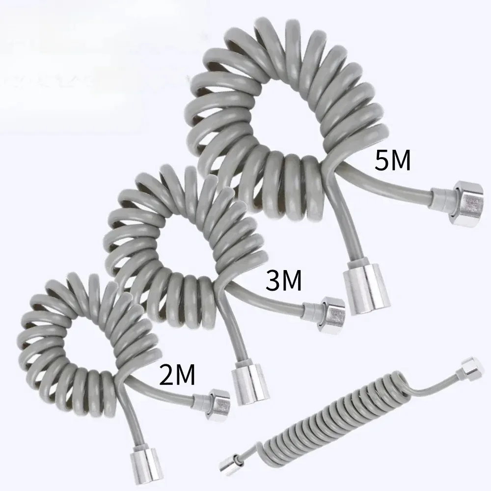 Flexible Shower Hose, universal Spring Extension Shower Head, Pipe Connector, Spring Tube