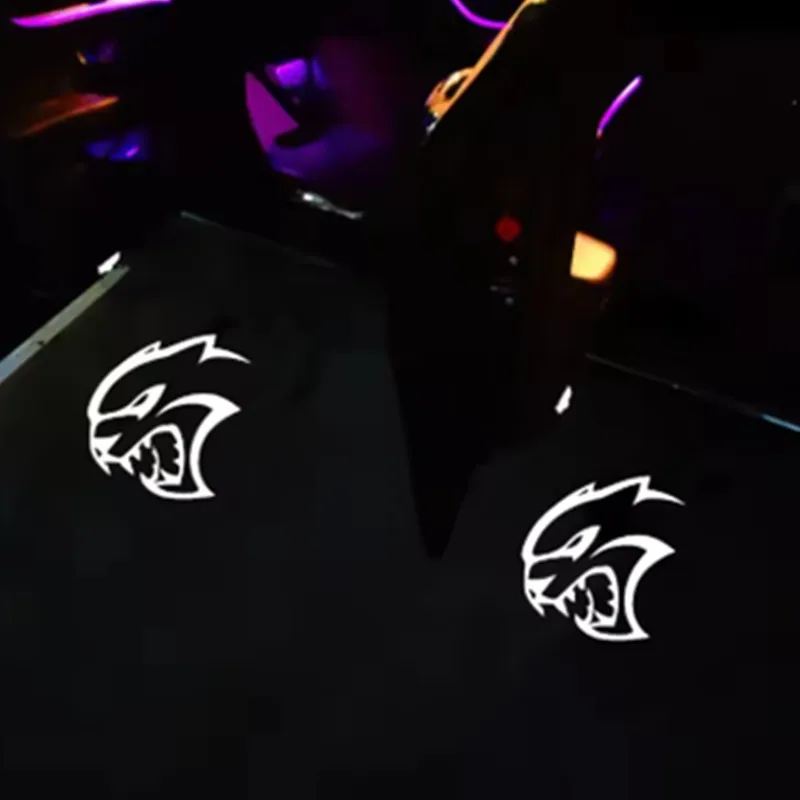 LED Car Door Logo Projector Welcome Ghost Shadow Light Accessorie For Dodge Charger 2006-2019 Magnum 2005-2008 Avenger 2008-2014