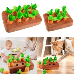 Vegetable Pulling Radish Snuffle Mat Garden Pull Up Carrots Child Educational Toys Plush Carrot Toys Pet Dog Chew Toy