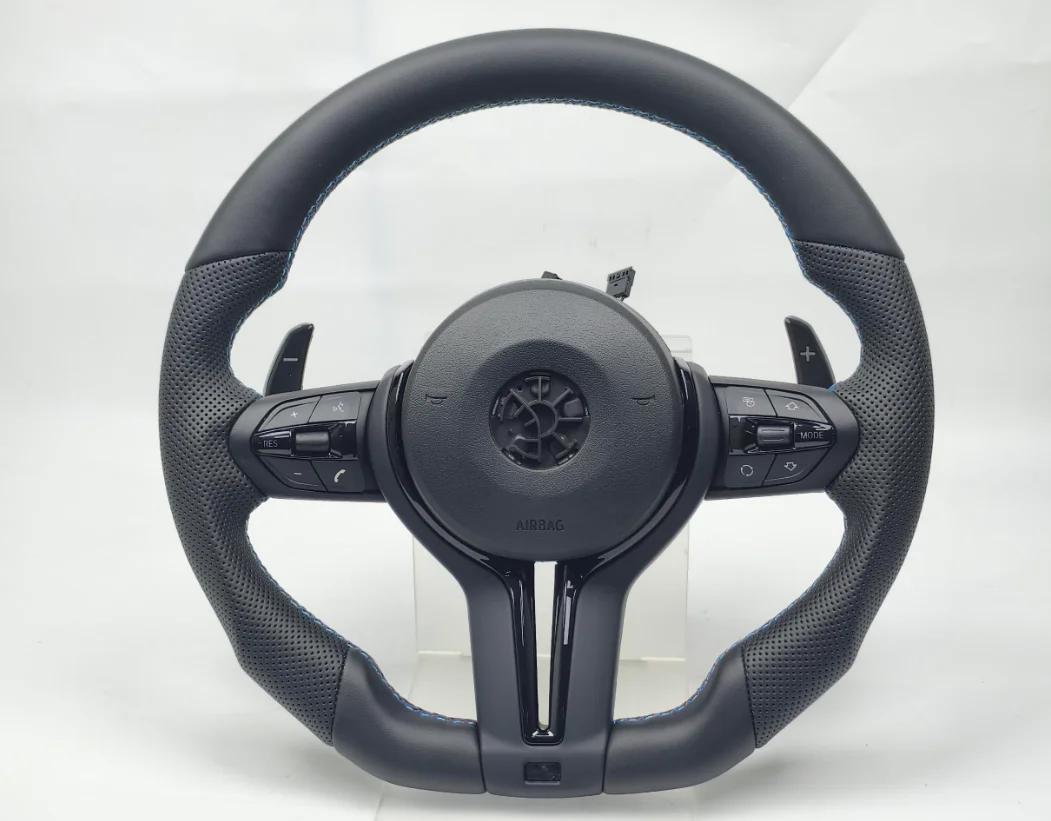Luxe Zwart Lederen Sportstuurwiel – Geperforeerde Grip, Premium Interieur Upgrade Vervanging voor F30 F20 F80 E90 X5 Modellen