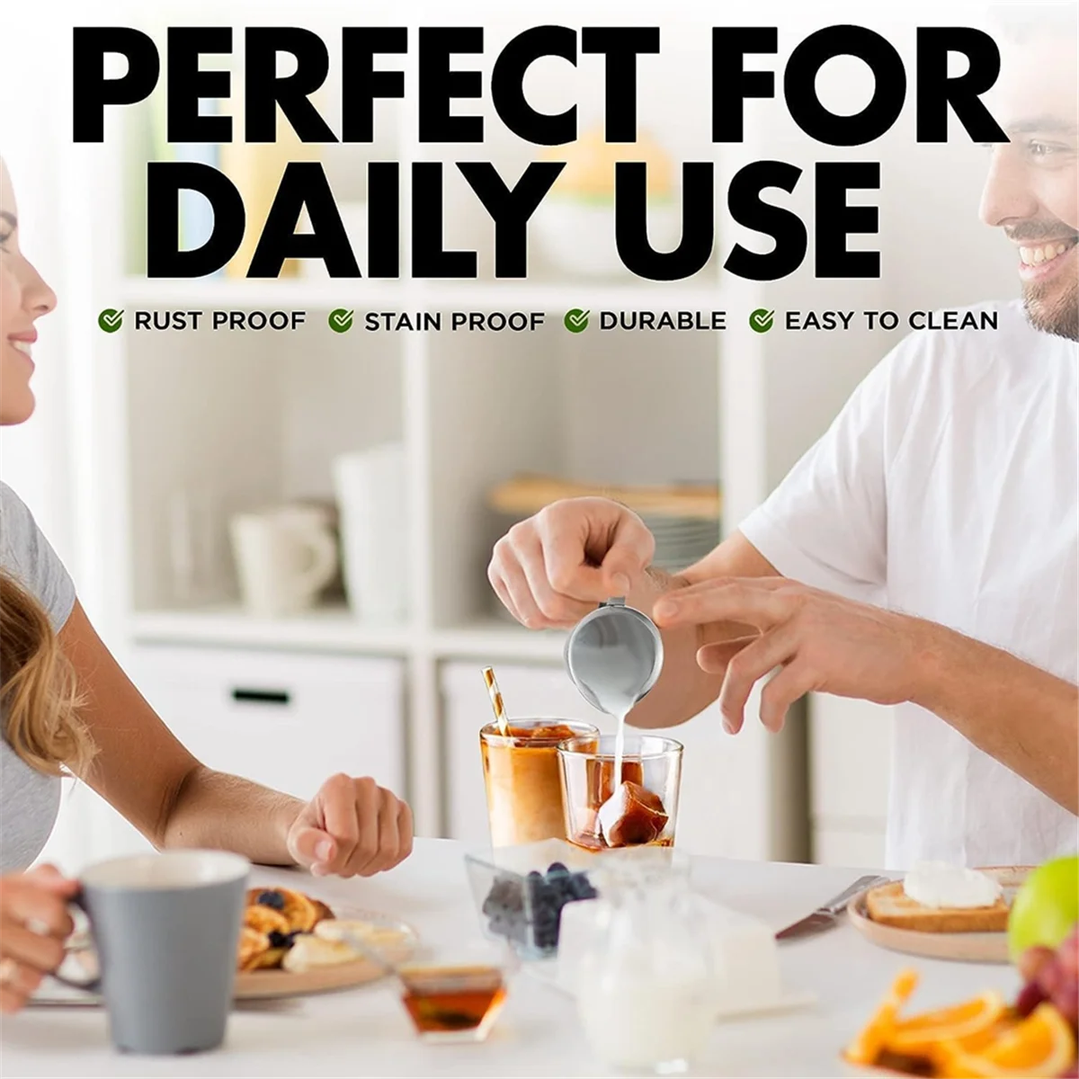 milk cup 12PCS Stainless Steel Coffee Creamer, Espresso Pitcher 3Oz Metal Cream Pitcher, Creamer Cup Small Cream Pouring Pitcher