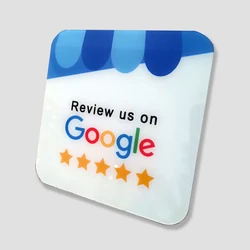 Digifeel NFC plate NFC Plaque Acrylic Material Mirror Effect Quick Link to Google Review Page