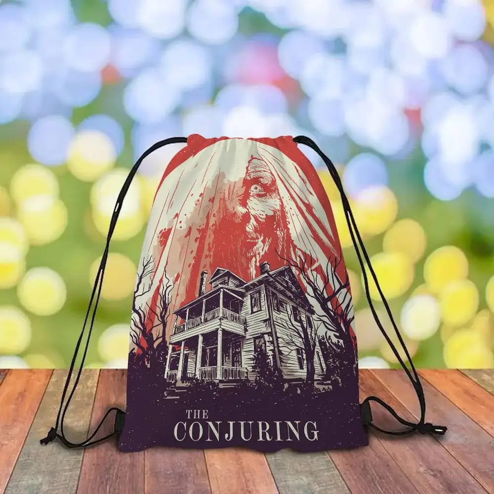حقيبة ظهر برباط مطبوعة من سلسلة C-Conjuring حقيبة تخزين محمولة للياقة البدنية على الشاطئ وحقيبة قماش أشتات رياضية