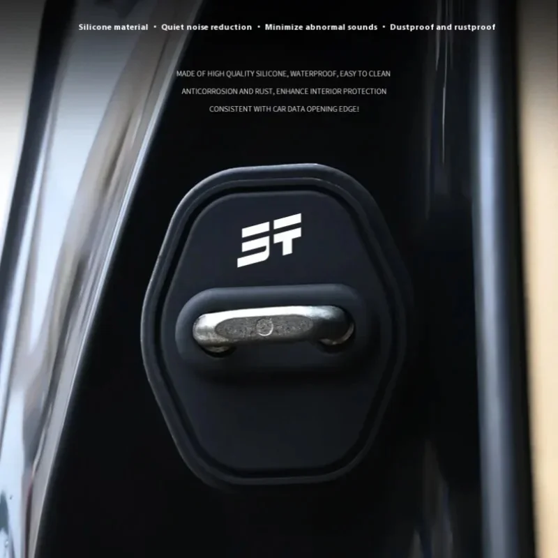 Car Door Latch Guard Auto Door Lock Buffer Door Lock Anti-rust Cover Silicone For Jetour T2 X70 X70 Plus T1 X90 Dashing G700 X95