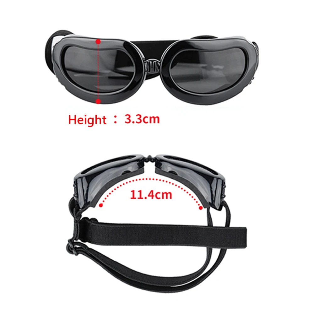 Retro Pilotenbrille für kleine Hunde, Fahrradbrille für Haustiere, Yorkshire Pinscher Sonnenbrille, Fotografie-Zubehör für Haustiere – Detail 2