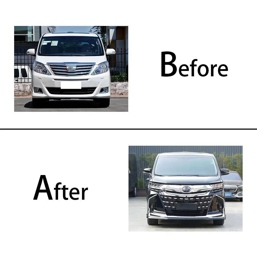 FOR to YO TA Alphard/Vellfire ANH20 2008-2014 Upgrade to Alphard AGH40 2024 Bodykit with Hood Fender Bumper Headlamp Taillight