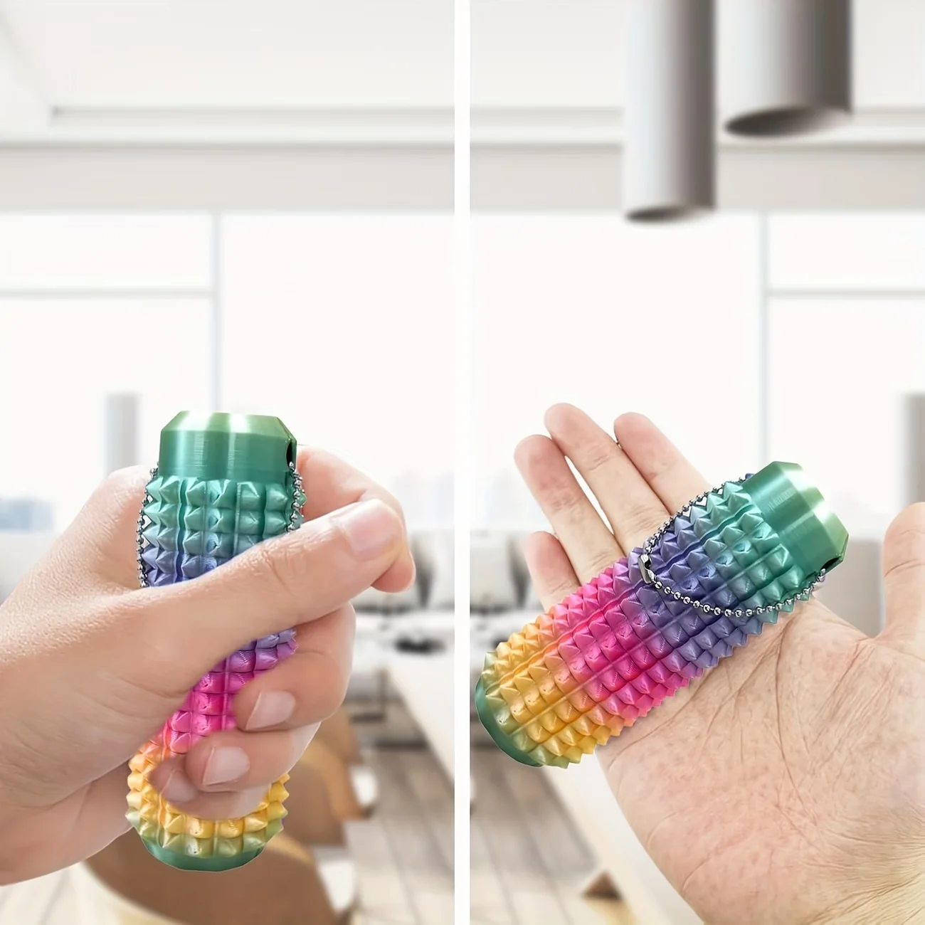 1/5 Pcs Random Color Massage Rollers For Pressure Relief Tactile Sensory Tools With Texture Nails And Chain Holes - view 5