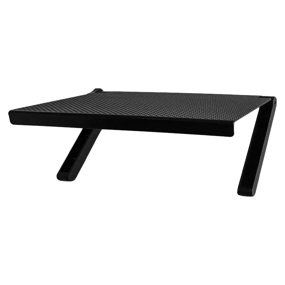 

1pc Display Stand Shelf Rustproof Sturdy Screen Storage Monitor Storage Black Easy Install No Drilling