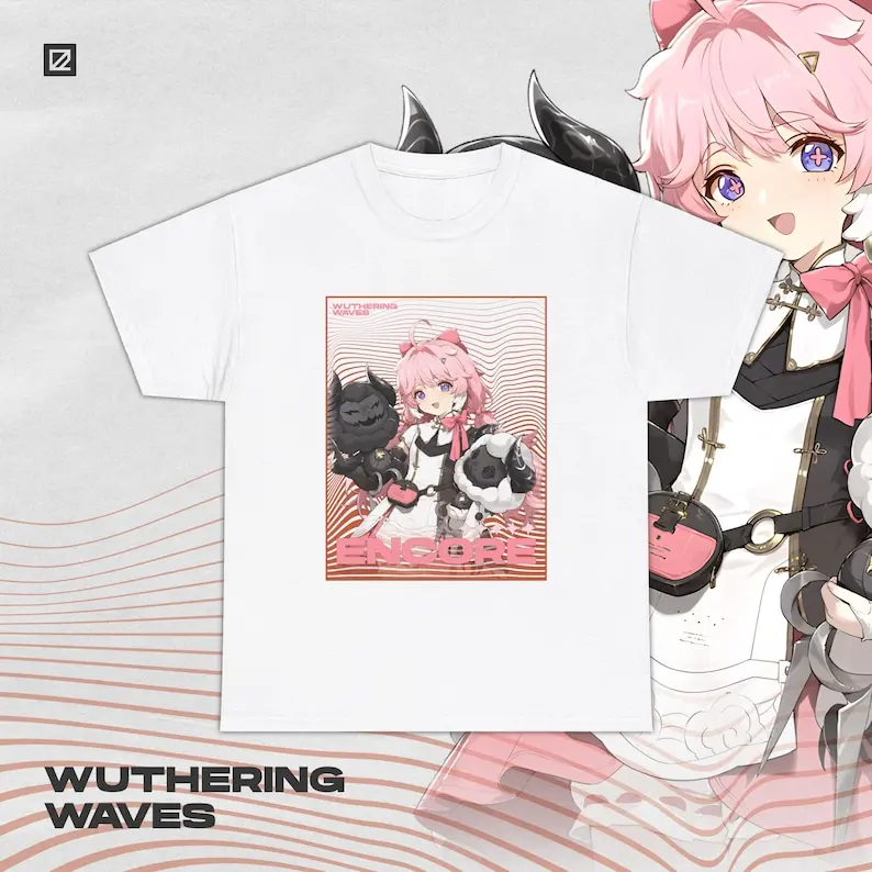 Wuthering Waves Encore Shirt Gacha Game Merch Fan Shirt Unisex Cotton Cotton shirt