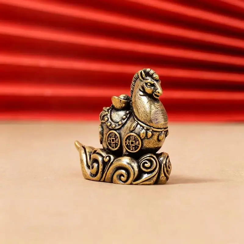 Brass Vintage Xiangyun Pixiu Ornaments To Attract Wealth Pixiu Copper Ornaments Desktop Decoration Crafts