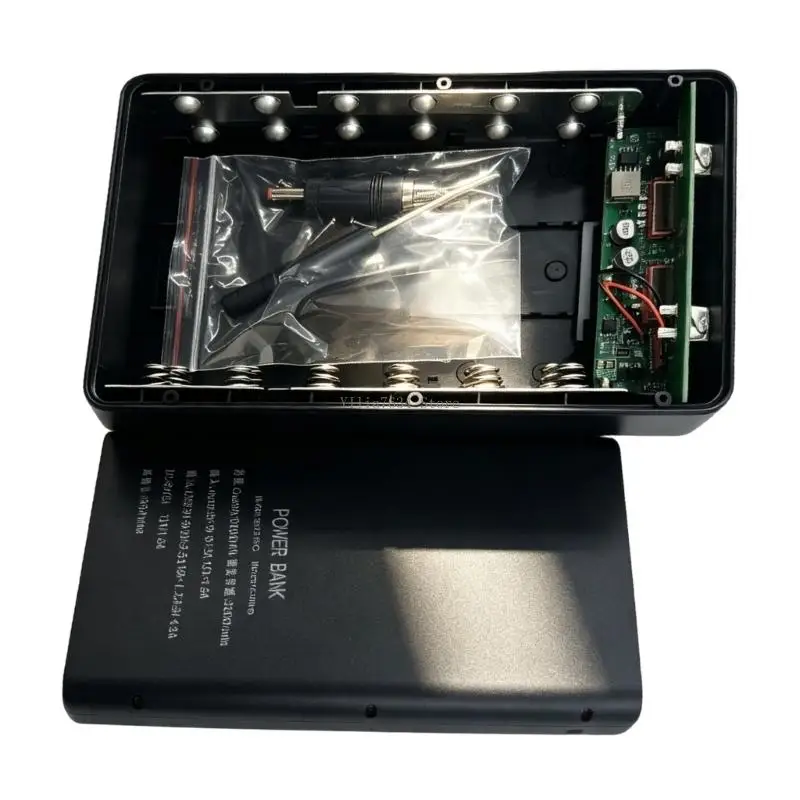 Adjustable DC9V/12V Powerbank Case Not Required Soldering For 12pcs 18650 Battery Box DIY Project Electronic Repairs