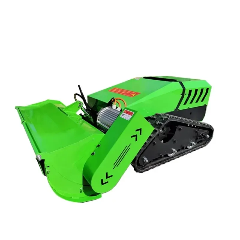 Remote Control Mower, Range-Extended Crawler for Orchard Mountain Terrain Grass Cutting and Mulching