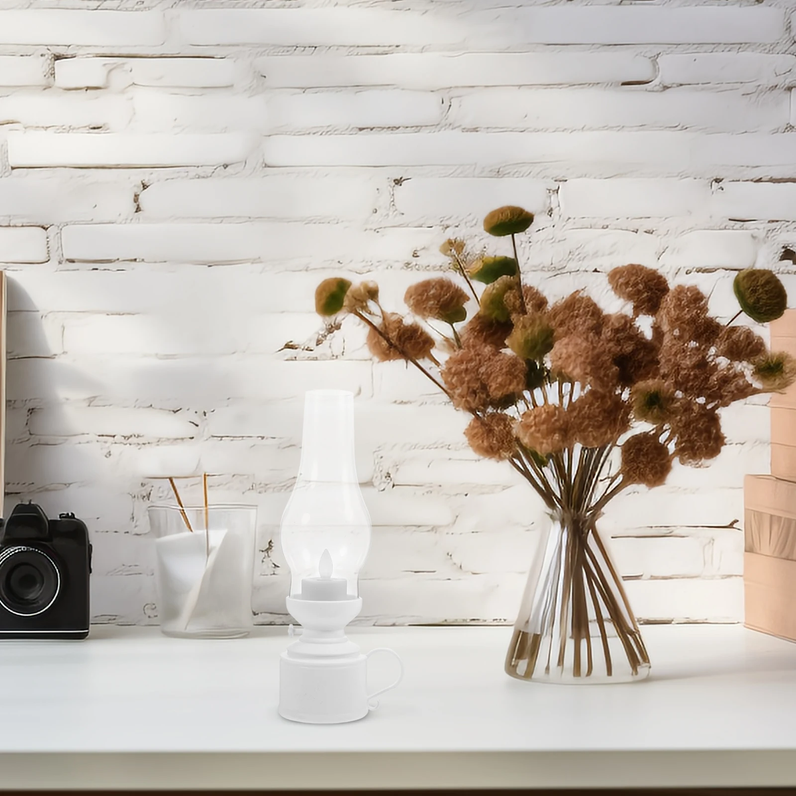 الرجعية مصباح إلكتروني خمر LED فانوس للمنزل ديكور الطاولة الموقد مكتب الديكور نمط عديمة اللهب #4