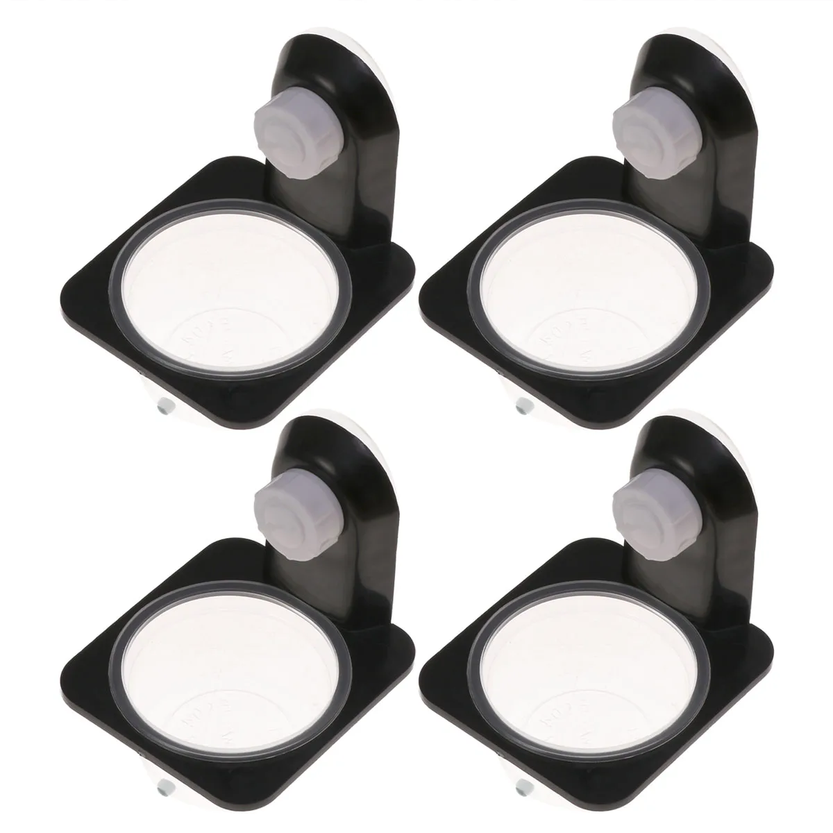 

4 Pcs Reptile Bowls Durable Quality Material Wall Mountable Space Saving Feeding Cups Suitable Glass Tanks Acrylic Boxes Pet