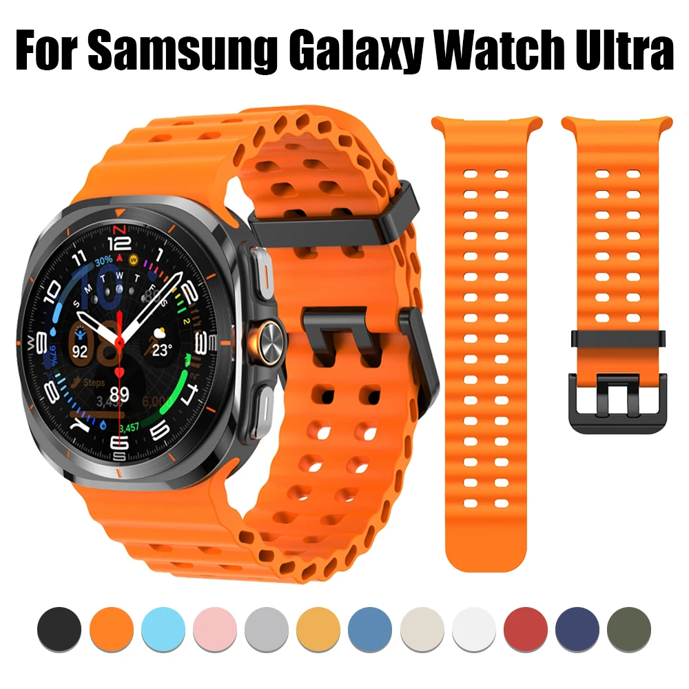 No Gaps Silicone Sports Marine Strap For Samsung Galaxy Watch Ultra Band For Galaxy Watch Ultra 47mm Bracelet Watchband